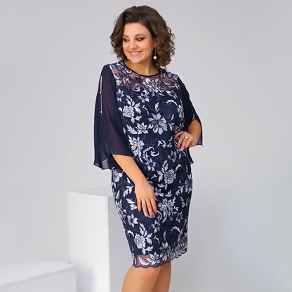 🔥 [S-4XL] ✨ Női virágos nyomtatott hálós Midi ruha Midi ruha 👗