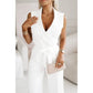 ⏰Nyári kiárusítás: 40%-os kedvezmény🌸【M-2XL】💟Női ujjatlan V-nyakú egyszínű Jumpsuit💃