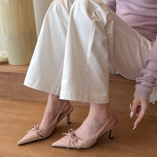 ⏳Nyári kiárusítás: 40%-os kedvezmény🔥👡Női hegyes orrú Slingback Mid Heel szandálok💃