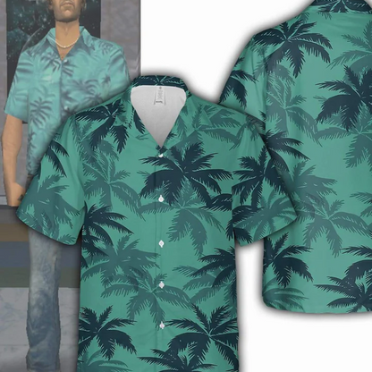 🏖️Férfi Trópusi Mintás Ing és Nadrág🌞🌴