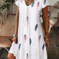 【M-3XL】🌺 Női elegáns virágos nyomtatás V-nyakú hosszú ruha 👗✨