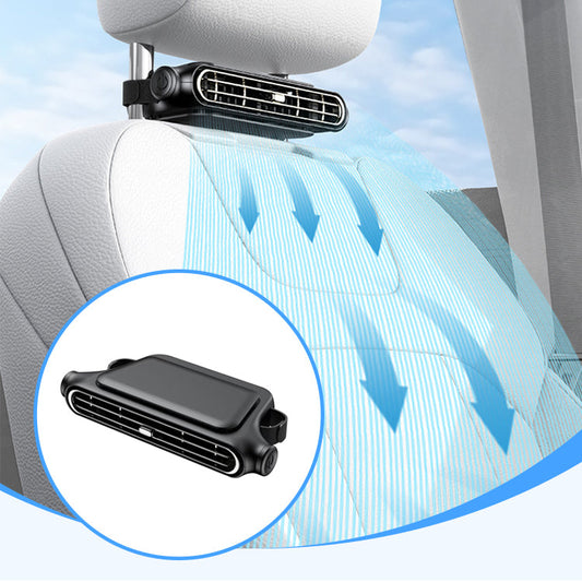 ❄️🌬️ Autóülés Ventilátor – USB Csatlakozás, Két Turbina, Erőteljes Légáramlás 🚘💕