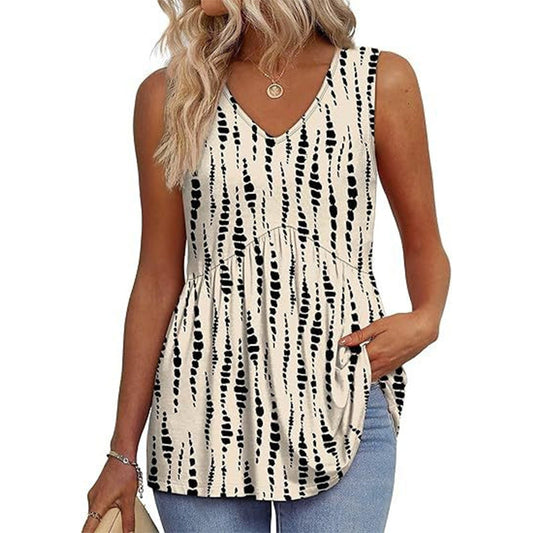 🔥【S-2XL】🌷 Elegáns női ujjatlan V-nyakú felső 👚
