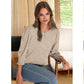 🔥 Forró Akció 40% ENGEDMÉNY 💝✨ Női Elegáns Hétköznapi 3/4 Hosszú Ujjú Blúzok Ráncolt Mandzsettával 👚