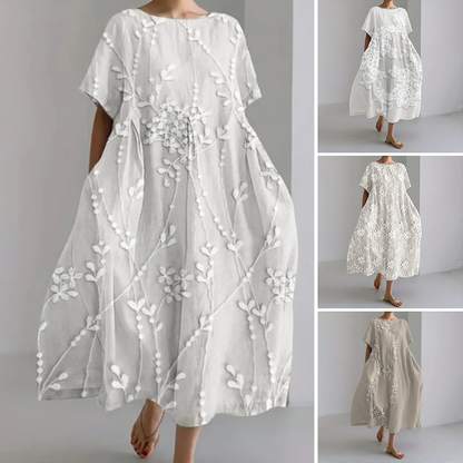 🌿[S-4XL]🍀 Női puha alkalmi laza laza midi ruhák 🍀