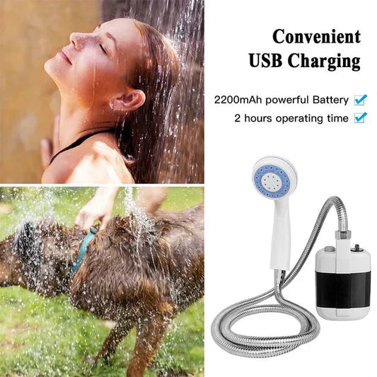🚿 Kültéri hordozható zuhanyzó (USB-töltőcsatlakozóval) ✨