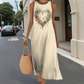 🔥[S-4XL]🥰👗 Szív Silhouette Nyomott Laza Ujjatlan Ruha