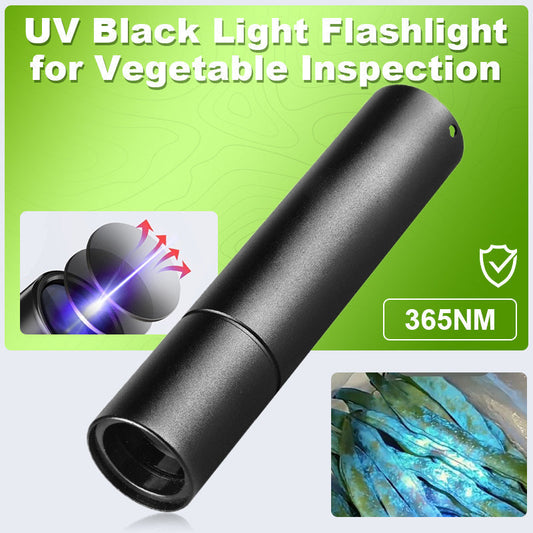 🔦🥦👁️‍🗨️ UV-fekete fényű zseblámpa zöldségek ellenőrzéséhez 🌈🟣