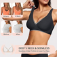 👙🔥 Nyári promóció: 30% kedvezmény 🥰 Mélyen dekoltált, V alakú, push-up, merevítő nélküli, varrás nélküli zselés melltartó