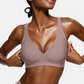 👙🔥 Nyári promóció: 30% kedvezmény 🥰 Mélyen dekoltált, V alakú, push-up, merevítő nélküli, varrás nélküli zselés melltartó