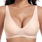 👙🔥 Nyári promóció: 30% kedvezmény 🥰 Mélyen dekoltált, V alakú, push-up, merevítő nélküli, varrás nélküli zselés melltartó
