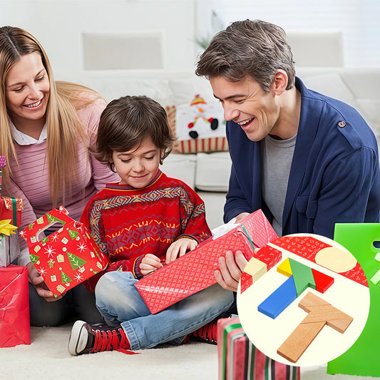 🔥 Vásároljon 1 kap 1 ingyenes! 🧩👶 Fa T-alakú Oktató Puzzle Játék