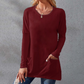 🔥 [M-5XL] 🌸👚 Női Kényelmes Hosszú Ujjú Póló Kerek Nyakkal és Zsebbe
