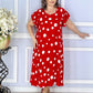 🔥 [S-4XL] ✨️👗 Női Mintás Pöttyös Ruha