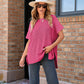 🔥 [S-XL] 🎁👚 Női Loose Fit rövid ujjú kötött felső