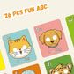 📚️👶 26 DB Szórakoztató ABC Tanuló Maszk Kártya