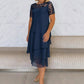 ⏰ UTOLSÓ NAPI PROMÓCIÓ - 50% KEDVEZMÉNY 💖 [S-3XL] 👗✨️ Női Réteges Háló A-vonalú Midi Ruha
