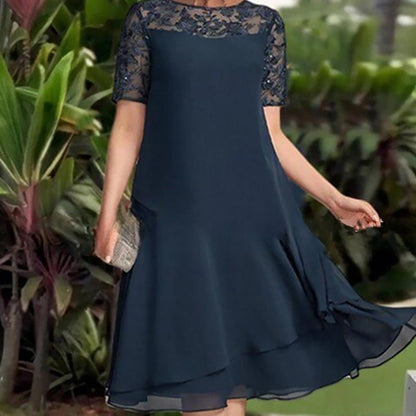 ⏰ UTOLSÓ NAPI PROMÓCIÓ - 50% KEDVEZMÉNY 💖 [S-3XL] 👗✨️ Női Réteges Háló A-vonalú Midi Ruha
