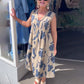 🔥【S-3XL】🌺👗 Női ujjatlan, nyomtatott maxi ruha