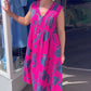 🔥【S-3XL】🌺👗 Női ujjatlan, nyomtatott maxi ruha