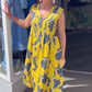 🔥【S-3XL】🌺👗 Női ujjatlan, nyomtatott maxi ruha