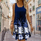 🌺 (L-4XL) 💃 Női virágmintás ujjatlan ruha ✨