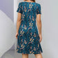 🔥 (S-3XL) 👗🌺 Kecses Virágmintás Rövid Ujjú Ruha