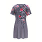 🔥 (S-3XL) 👗🌺 Kecses Virágmintás Rövid Ujjú Ruha