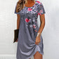 🔥 (S-3XL) 👗🌺 Kecses Virágmintás Rövid Ujjú Ruha