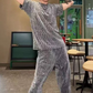 ✨ (M-3XL) 🧑 Férfi Rövid Ujjú Póló és Széles Szárú Nadrág 2 Részes Szett 🎁