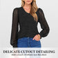 💖 (S-2XL) ✨ Női Elegáns V-nyakú Hosszú Ujjú Felső 💃