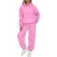 💖 (M-XL) 🌺 Laza Kapucnis Hosszú Ujjú Felső és Nadrág 2-Darabos Szett