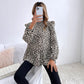 🔥 (S-XL) 🐆 Női Divatos Leopárdmintás Hosszú Ujjú Felső