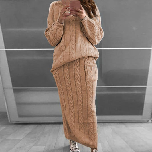 🌞 (S-4XL) 🌼 Női Kötött Pulóver Szett: Meleg és Sokoldalú