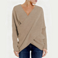 🌼 (S-4XL) 💖 Női Kényelmes Divatos V-Nyakú Pulóver