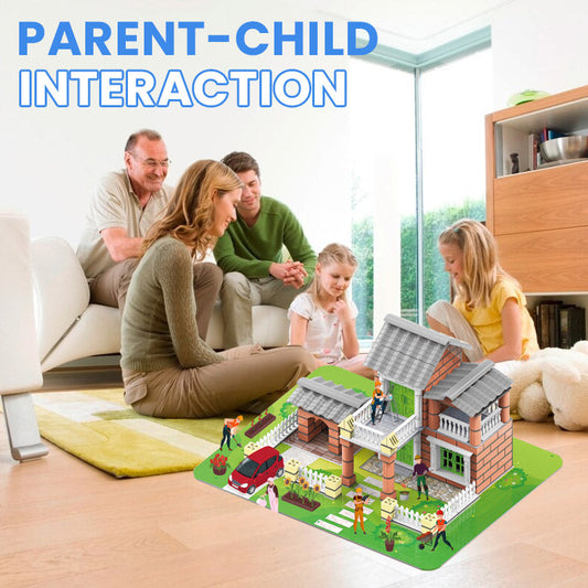 🏠 Összeszerelhető mini épület építőkészlet 🎁✨
