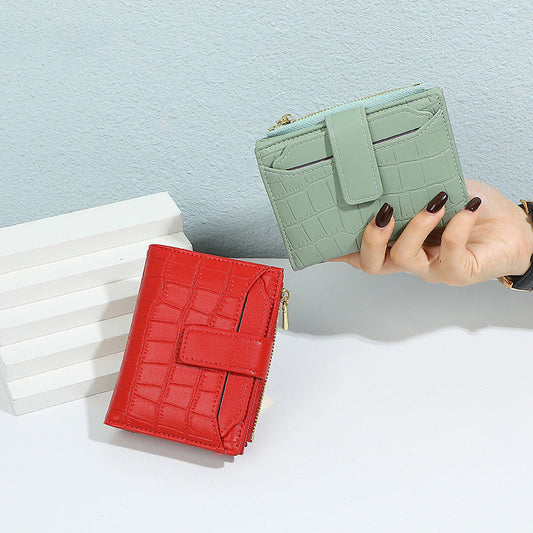 ✨ Női Kompakt Egyszínű Pénztárca 🥰👛