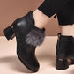 🔥 Téli női elegáns, vastag szőrös bokacsizma 👢