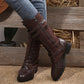 🔥 Női Vintage Harci Csizmák Fűzővel és Csattal 👢✨