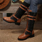 🔥 Női Vintage Harci Csizmák Fűzővel és Csattal 👢✨