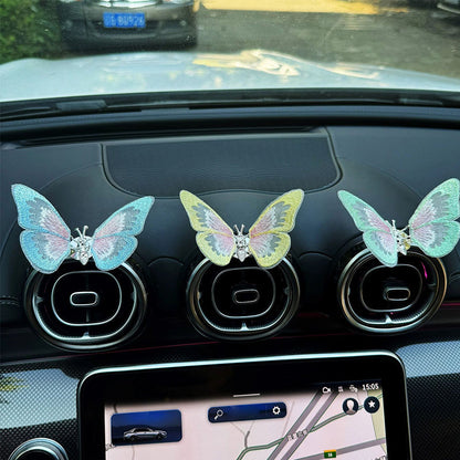 🚗🎁 Hímzett Illatos Lepke Autó Dísz 🦋🌸