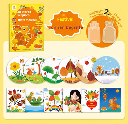 🔥✂️ 3D levél művészeti tábla – kézműves készlet gyerekeknek 🍂🎨