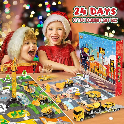 🚧 Építőmérnöki jármű adventi naptár karácsonyra – ✨ Naponta új meglepetés és zökkenőmentes, kreatív ünnepi várakozás 🎄🚜