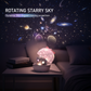 🌒🔋 Újratölthető forgó csillagprojektoros éjszakai fény 👶💕