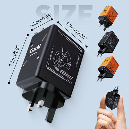 🔥 Kiváló ajánlatok - Behúzható fali töltő dupla kábellel 📱⚡