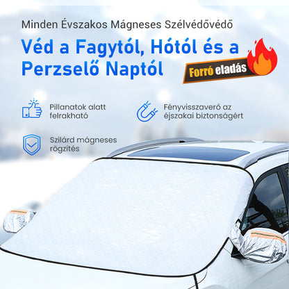 🌨️❄️ Minden évszakos mágneses autós szélvédő védő takaró 🚘✨