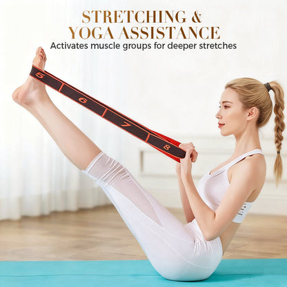 🌿🧘‍♀️ Hordozható Jóga Ellenállás Szalagok – Nehéz-Duty Fitnesz Szalag Készlet Otthoni Edzésekhez, Pilateshez, Fizikoterápiához és Mobilitáshoz 💪🎁