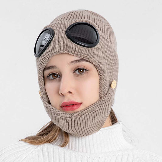 ❄️ 3 az 1-ben unisex kötött védőszemüveg sapka 🌿🥰