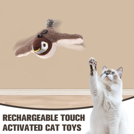 🐱 Tölthető érintéssel aktiválható macskajátékok valósághű hanghatásokkal 🐦🌿