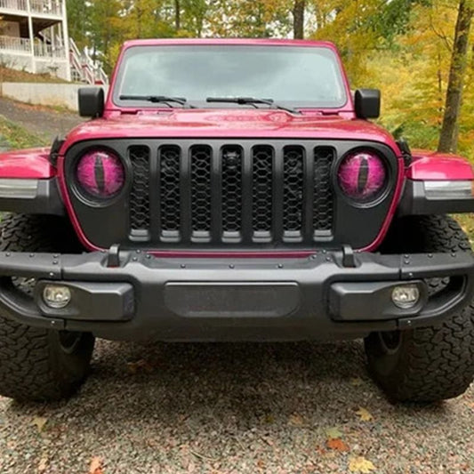 🔥👁️ Vad Szemek Fényszóró Matricák (1 Pár) 🐉✨